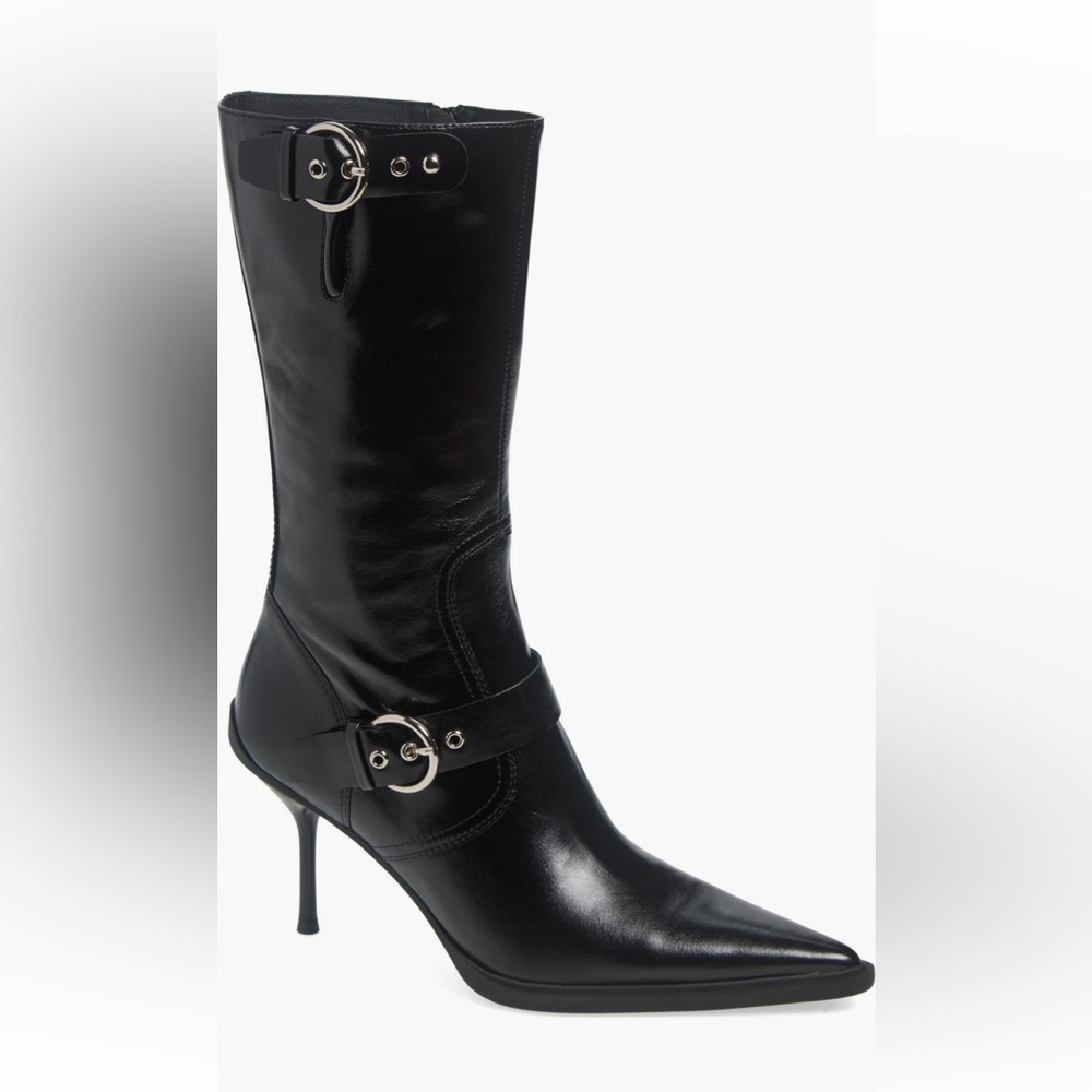 Jeffrey Campbell Black ride along Stiletto Boots